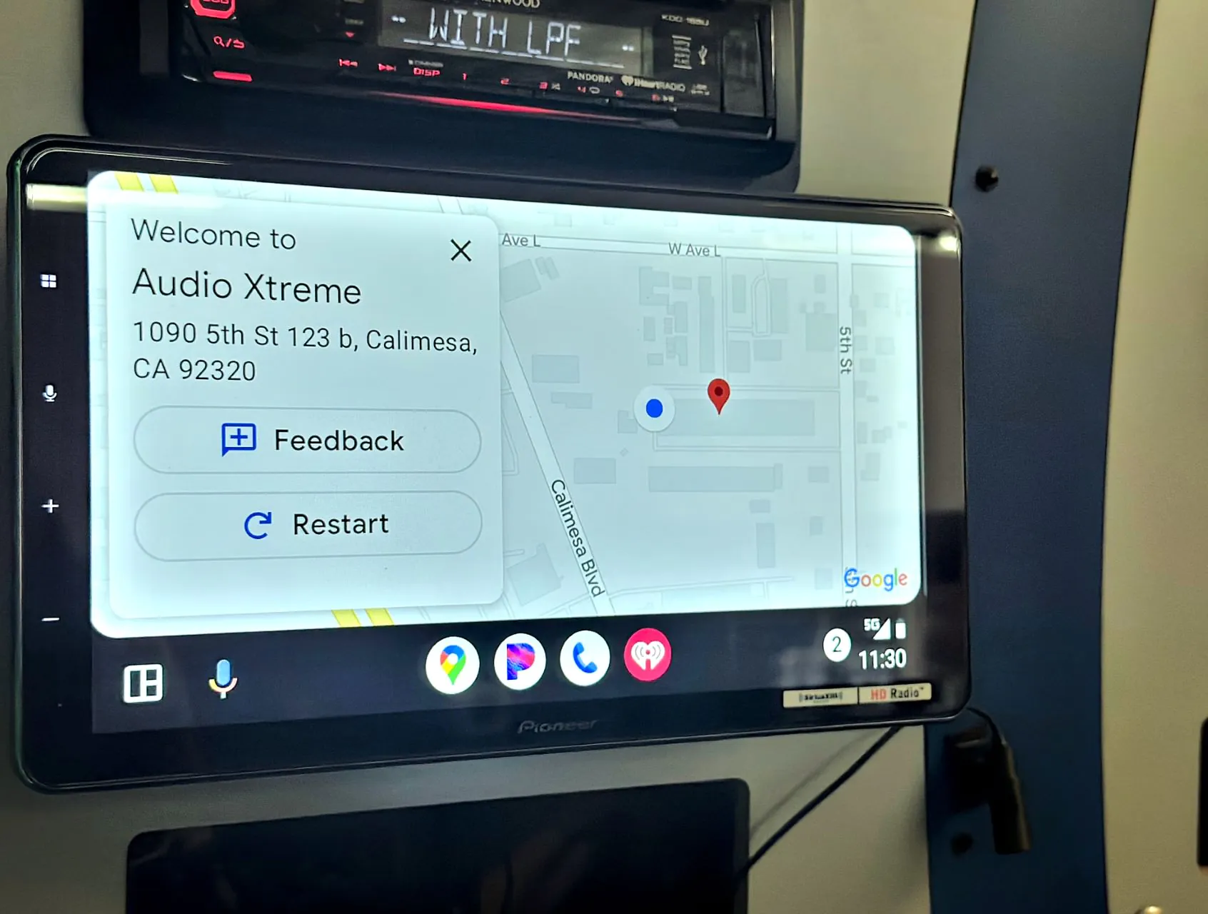Double din car stereo head unit